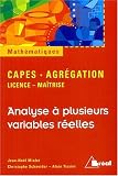 Analyse à plusieurs variables réelles Analyse à plusieurs variables réelles