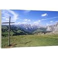 Christian crosses dominate most prominent peaks in Alps - 20 Inch Canvas Print (51 cm) by Robert Harding