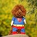 Alfie Pet - Superhero Costume - Color: Blue, Red & Yellow, Size: M
