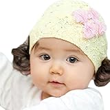 サクララ （Sakulala）レース ヘアバンド ベビー用 女の子 ウィッグ キッズ ヘアターバン ヘアアクセサリー 赤ちゃん 子供 出産祝い プレゼント 写真小道具 カチューシャ リボン