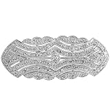 CZ Rounded Art Deco Brooch Emitations