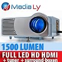 MediaLy LED G150 HDMI BEAMER PROJEKTOR 1500 LUMEN HD - WEIß