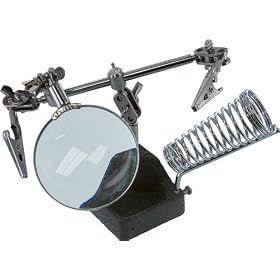 SE Soldering Station w/ Helping Hand, 2 1/2" Glass Lens