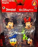 Disney Park Mickey Mouse and Pals Faces Vinyl Magnet Set of 4 NEW