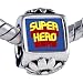 Pugster Silver Plated Photo Bead Famous People Superhero Photo Flower European Charm Beads Fits Pandora Bracelet
