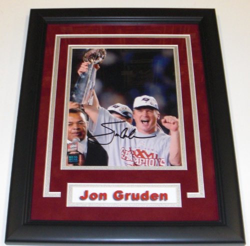 Jon Gruden Autographed Tampa Bay Buccaneers 8x10 Photo - Custom Framed
