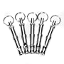 5 x Training UltraSonic Sound Dog Whistle Silver Color / Nickel Plated Brass, Key Ring Loop Included