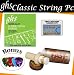 GHS Fast-Fret String Cleaner with Classical Guitar Strings Set and a 5 Pc Medium Guitar Pick Set
