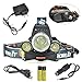 Boruit LED 5000 Lumens Super Bright Headlamp 4 Modes 3x XM-L2 T6 -USB Output- with Rechargeable Batteries ,Wall & Car Charger ,USB Charging Cable for Camping,Hiking,Reading,Bike,Hunting&Fishing