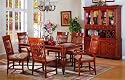 7pc Country Oak Finish Wood Dining Room Table & Chair Set