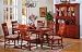 7pc Country Oak Finish Wood Dining Room Table &amp; Chair Set