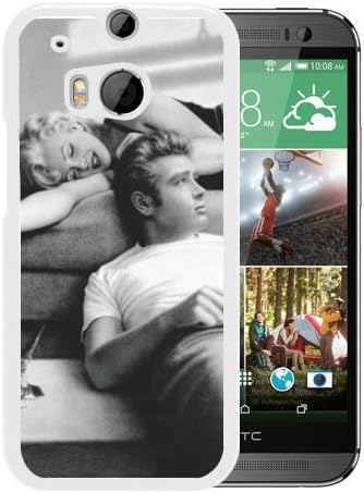 HTC One M8 case,Custom James Dean And Marilyn Monroe 1 White HTC One M8 cover