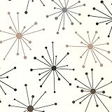 Brewster 2532-20474 Jax Starburst Wallpaper, Espresso by Brewster
