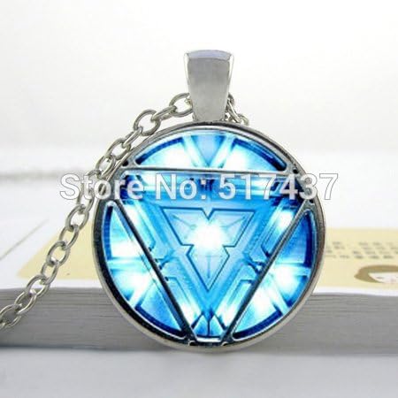 Pretty Lee 2015 New Fashion Iron Man Arc Reactor Handmade Iron Man Necklace Arc Reactor Pendant Man Fashion Brozen Pendant Necklace