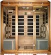 4 Person Sauna FIR FAR 8 Carbon Heaters Infrared Heat + 2 Ceramic Floor Heaters Red Cedar Wood New