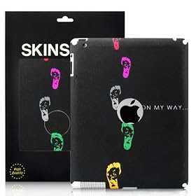 Footprint Pattern iPad 2 Back Cover Sticker Skin - Black