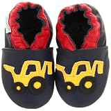 Robeez Soft Sole Digger Navy Leather Slip-on