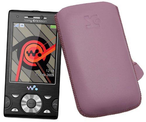 Suncase Ledertasche f&uuml;r Sony Ericsson W995 rosa Preisvergleich