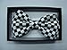 Men's Unisex Wedding Party Tuxedo Black Black and White Checker Checkered Diamond Dress Bow tie Bowtie! Brand New in Factory Box!