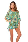 Luli Fama Women's Moon Princess Tunic Swim Cover Up Multi S