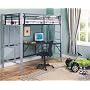 Metal Twin Workstation Loft Bunk Bed With Desk