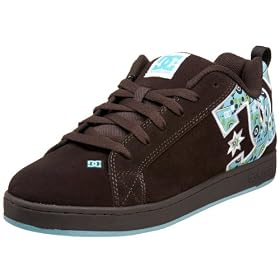 DC Shoes Womens Court Graffik SE Ladies Dk choc/Ocean/Lime D0301043 4 UK
