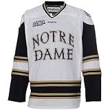 NCAA Reebok Notre Dame Fighting Irish Edge Premier Replica Hockey Jersey - White (Medium)