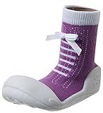 C-Princessベビーフィート ソックスシューズ 靴 靴下 ブーティ ファーストシューズ 新生児 赤ちゃん 女の子 男の子 ルーム 部屋履き パープル (14cm)