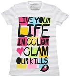Living In Color Girls / Juniors T-shirt in White by Glamour Kills Clothing