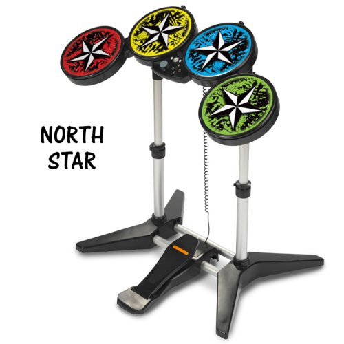 Rock Band Drum Skins, Fits Xbox 360 / PS3 / PS2 / WII Rockband Drums - North Star