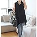 Asher Womens Summer Loose Sleeveless Long Tunic Top Blouse