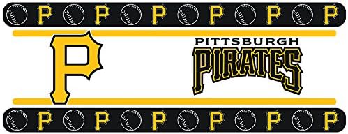 Pittsburgh Pirates Wall Border, MLB, Matches Bedding &amp; Comforter, NEW, Peel and Stick, Baseball