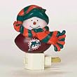 Miami Dolphins 5" Snowman Night Light - NFL Football