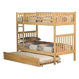 Kitchen: Medium picture for Arizona Twin/Twin Bunk Bed with Trundle Bed Natural Maple