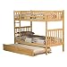 Arizona Twin/Twin Bunk Bed with Trundle Bed - Natural Maple