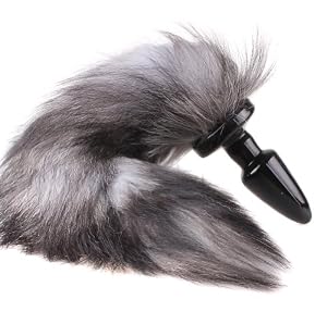 Eforstore Fetish Sex Wild Fox Tail Anal Plug Butt Missile Massager Waterproof Bullet Stimulator Cosplay Adult Toys for Women Men Lover Couples