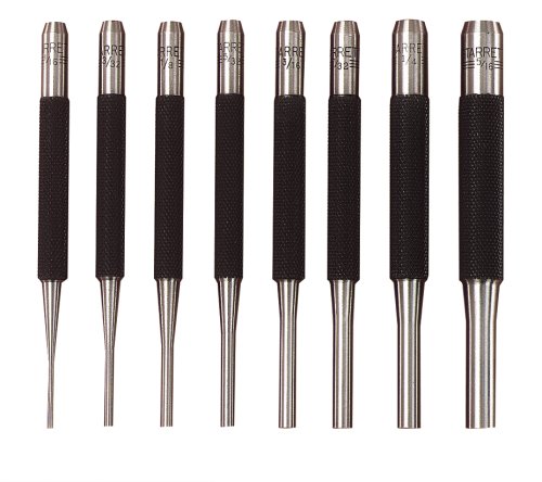 Starrett S565PC Set of Eight Drive Pin Punches (1/16-Inch, 3/32-Inch, 1/8-Inch, 5/32-Inch, 3/16-Inch. 7/32-Inch, 1/4-Inch, 5/16-Inch) in Protective Vinyl Case