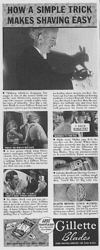 Gillette Razor Ad from April 1938