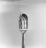 CARBIDE BUR GROBET MADE IN U.S.A. CYLINDER RADIUS END 1 2X1X1 4 ALUMINUM CUT