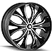 Mazzi 342 Hustler 22x9.5 6x135/6x5.5" +30mm Black/Machined Wheel Rim 22" Inch