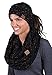 dHWS-6033-06 Headwrap Scarf Set Bundle - Black (Confetti)