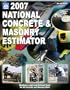 2007 National Concrete & Masonry Estimator
