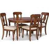 5 Pc Homestead Dining Table with Leaf and 4 Chairs