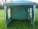HB-01 2.5m x 2.5m Green Aluminium Easy Pop-up Outdoor Gazebo with side panels