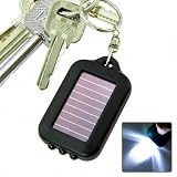 SODIAL(TM) Solar-powered LED Flashlight w/ Keychain