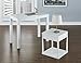 Altra Parsons End Table with Drawer, White/Gray Chevron