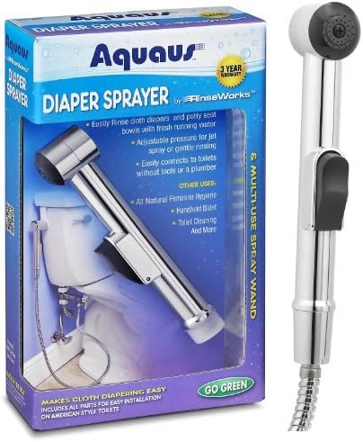 Aquaus Diaper Sprayer for Toilet - Made in the USA - NSF Certified - 3 Year Warranty Model: (Newborn, Child, Infant)