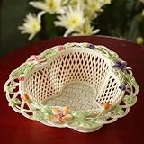 Belleek Basket Flower of the Field Basket, 9.6