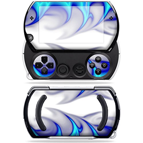 Mightyskins Protective Vinyl Skin Decal Cover for Sony PSP Go System wrap sticker skins Blue Fire