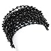 Black Layered Bead Button Clasp Bracelet title=